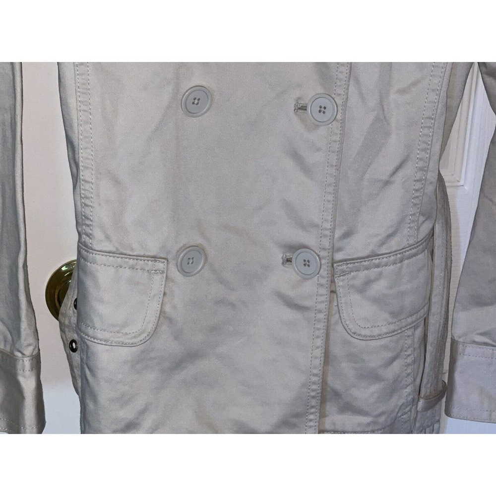 Gap Women’ Double Breasted Button Closure Beige Belted Jacket Small Petite - Picture 5 of 8